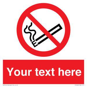 Custom No E-cigarettes / Vaping Sign